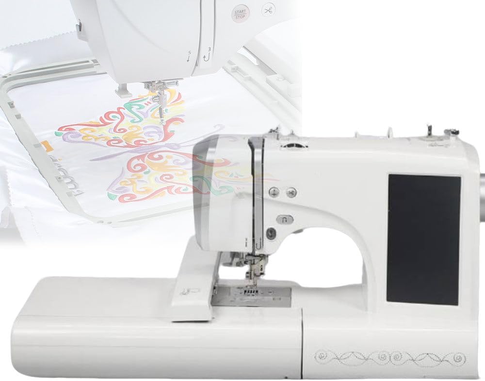 ShaiVrissian Stickmaschinen, 7 Zoll, Grau, Digitale Stickmaschine, Automatische Computergesteuerte Maschine, LCD Touchscreen