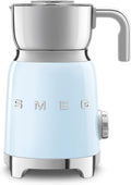 Smeg Milchaufschäumer, 500 W, Blau, Multifunktion MFF11PBEU, mit Induktionssystem, 6 voreingestellte Programme, eine manuelle Funktion