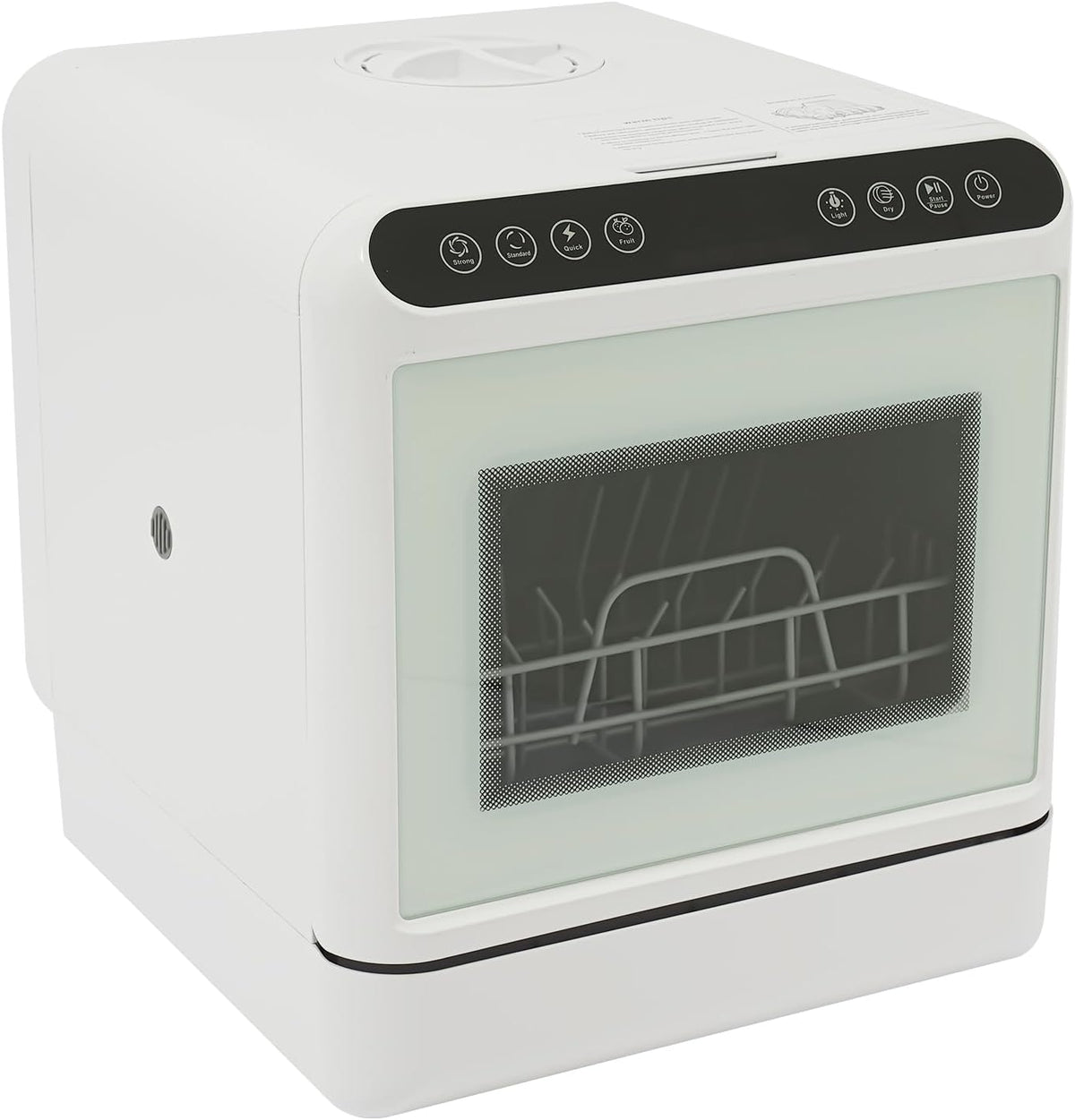 PBTERDTF Tischgeschirrspüler, 41 × 46 × 46 cm, 1100 W, 52 dB, 1100 W, Weiß, Mini Geschirrspüler für 5 Gedecke Kompakter