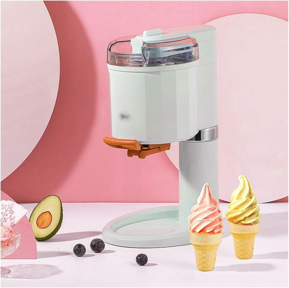 Lizhuzhuzs28 Eismaschine, 20 W, Grau, Modern Kleine hausgemachte Fruchtjoghurt-Tüten