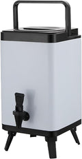 LXWKAI Heißwasserspender, 10 L, Silber, mit Wasserhahn, Catering-Urne aus Edelstahl 304, Isolierfass für gewerbliche Kaffeekanne für Restaurants