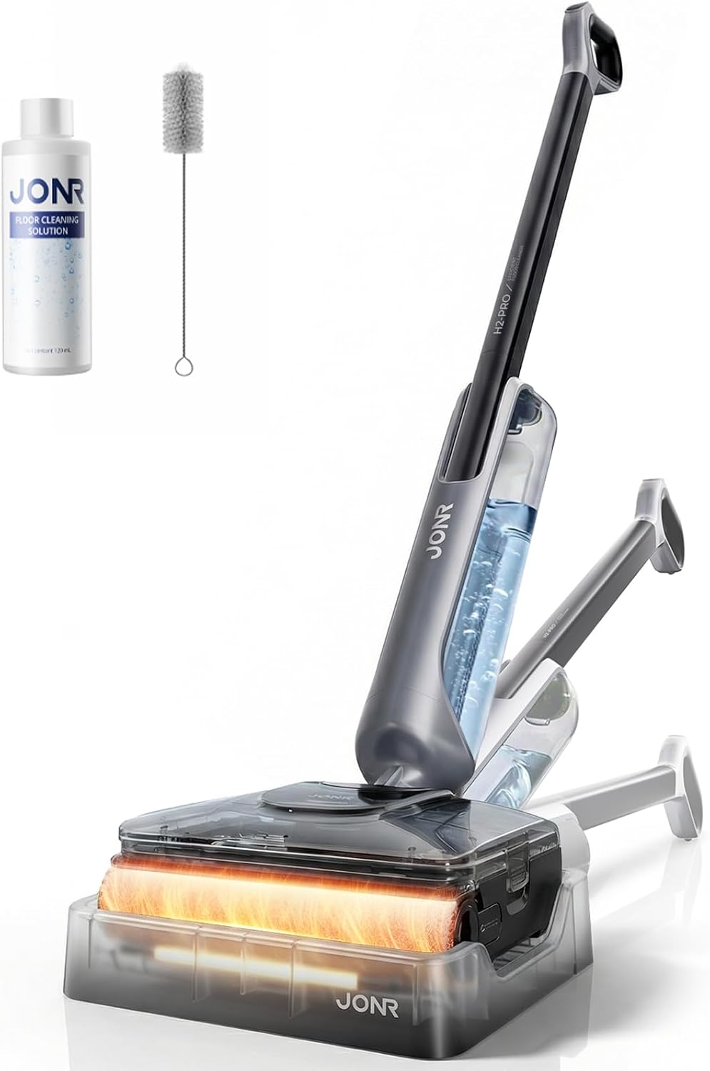 JONR Nass-,Trockensauger für den Haushalt, Schwarz, H2 PRO Nass-Trockensauger 20000 Pa, Heißwasser-Reinigung & geruchsfreies Design