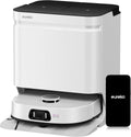 EUREKA Saugroboter, 12 mm, Schwarz, J15 Ultra mit Wischfunktion Absaugstation, 19.000 Pa Roboterstaubsauger, Automatische Mopphebung