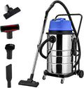 KUSOLE Nass-Trockensauger, Unter 80 dB, 60 Liter, 1400 W, 110 V, Verdickter Edelstahlbehälter, EVA-Schlauch, Schwarz