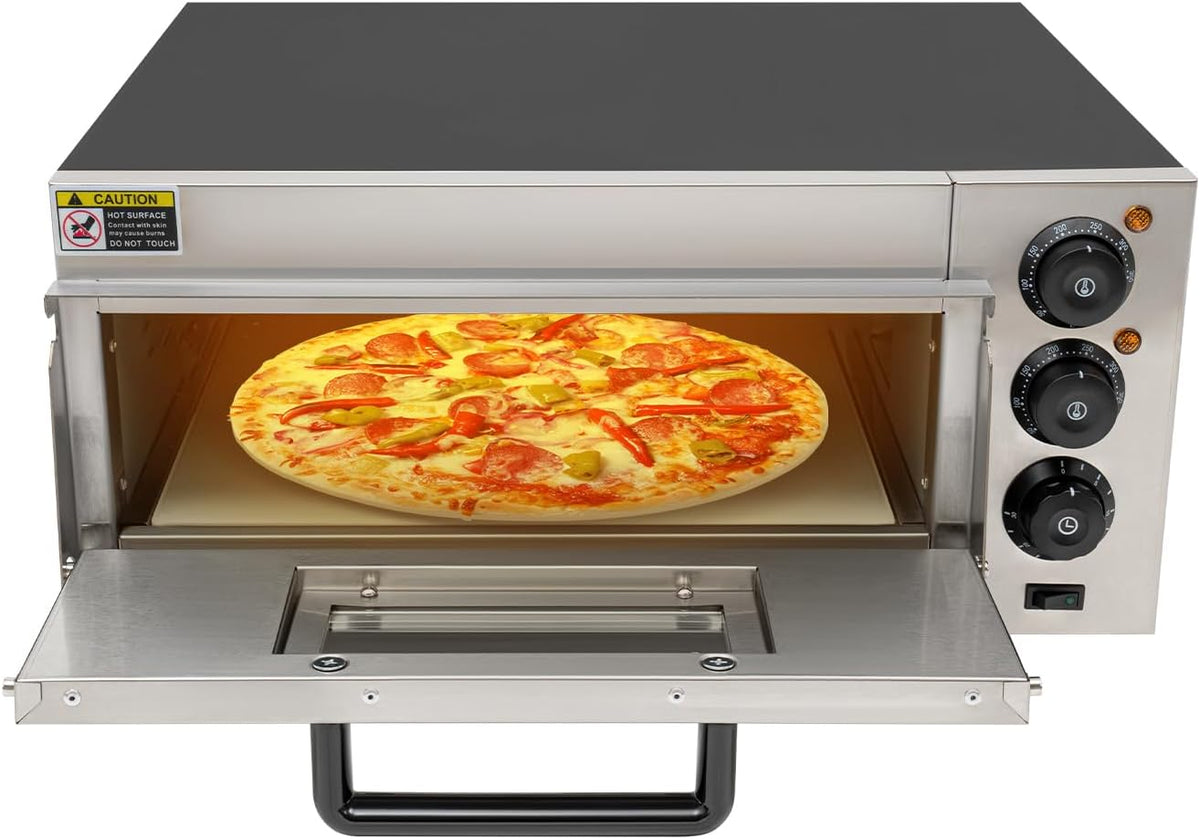 Zalydala Backofen, 20 L/5.28gal, 2000 W, Eisen, Bakelit, gehärtetes Glas, Gummi, 201 Edelstahl, Schwarz/Silber