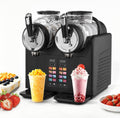 RoyceBee Eismaschine, 2,0 l × 2 Behälter, 380 W, 380 W, 12 L, Schwarz, Gewerbliche Slush-EIS Maschine 2X Doppelbehälter