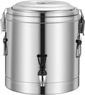 GTHTUHFD Heißwasserspender, 80l, Silber, Isolierter Getränkespender, Edelstahlbehälter Mit Zapfhahn, Für Tee, Gewerbliche Nutzung In Büro