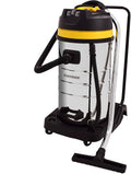 Syntrox Germany Staubsauger, 100 Liter, Silber, 3900 Watt Edelstahl Industriesauger Nass und Trockensauger