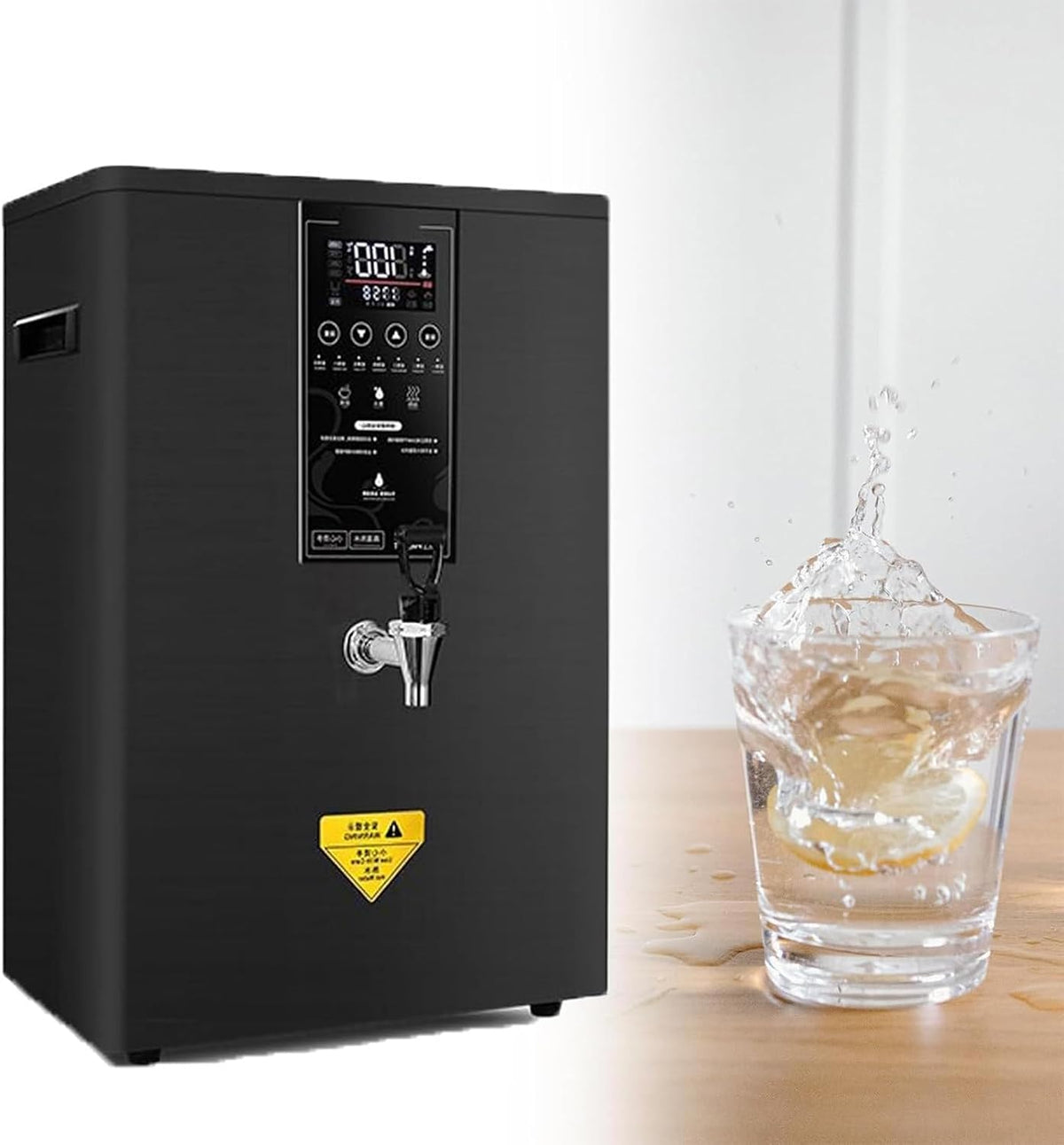 WOTZOV Schreibtisch, Schwarz, Sofort-Heißwasserspender Mit Filter Und LCD-Display Für Den, Wandboiler Mit Ausl