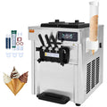 VEVOR Eismaschine, 5,5 L, 28 L, Grau, Kommerzielle 18, 3 Geschmacksrichtungen, Italienische, 2 x Trichter, LCD-Panel