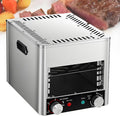 QuinteZhenTially Elektrogrill, 33,3 x 25,8 x 26,8 cm / 51,2 x 25,8 x 26,8 cm, 1700 W / 3400 W, Edelstahl, Gummi, PP, Schwarz
