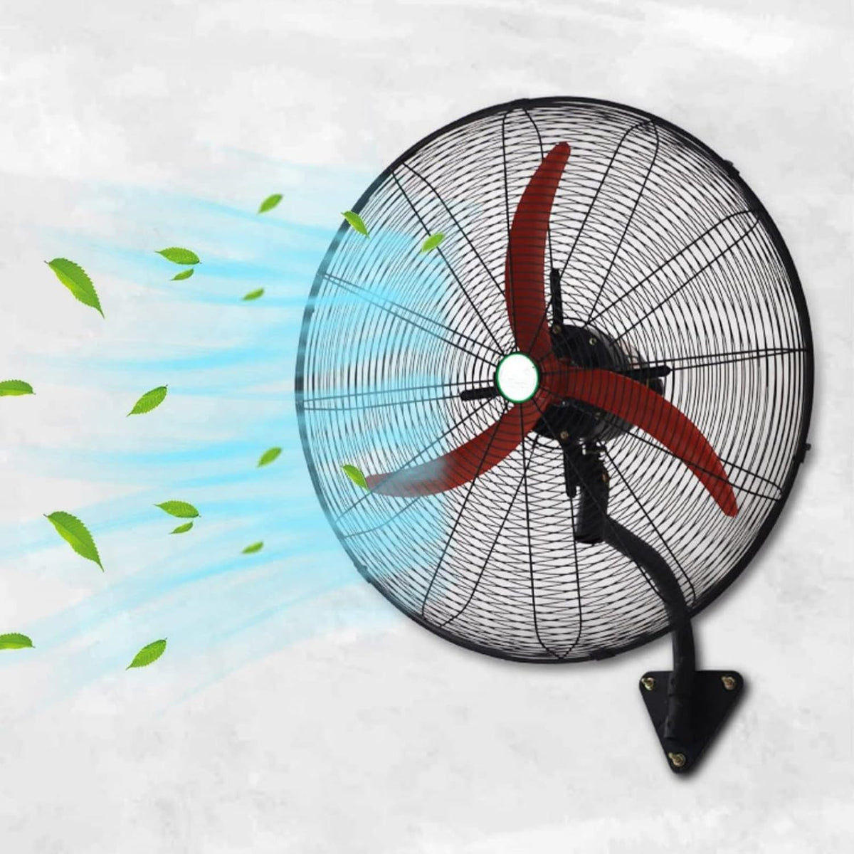 Robuster Standventilatoren, Weiß, oszillierender Wandventilator, verstellbare Neigung, industrieller Standventilator für gewerbliche und private