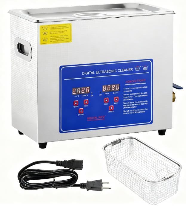 Koioplie Labor-Reinigungsartikel, 30 L, Schwarz, Ultraschallreiniger mit Heizung & Timer, Profi Ultraschallbad Industrie