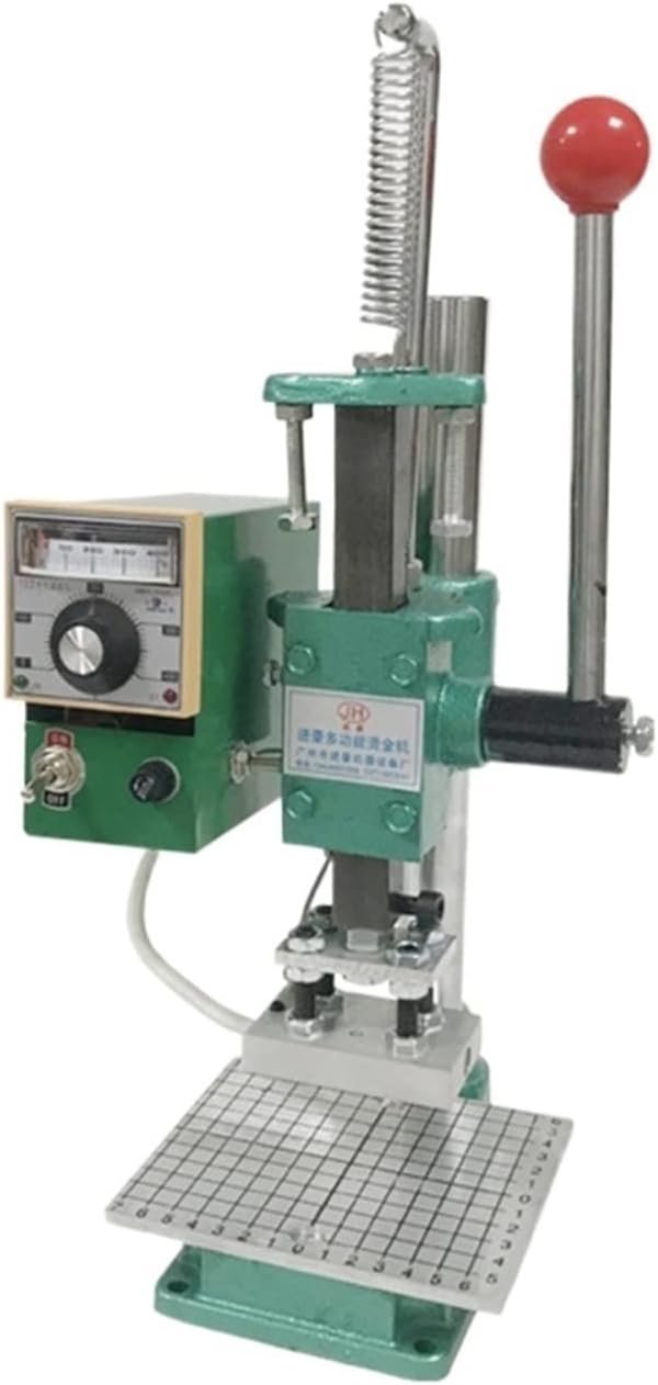 BINGNU Druckpressen, Schwarz, Transferpresse, Kleines manuelle Hot Stamping Machine Leder Logo