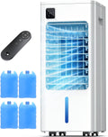 Mobiles Klimagerät, Weiß, Smart tragbarer Luftkühler, kompakter Desktop-Verdunstungsventilator mit leiser Betrieb