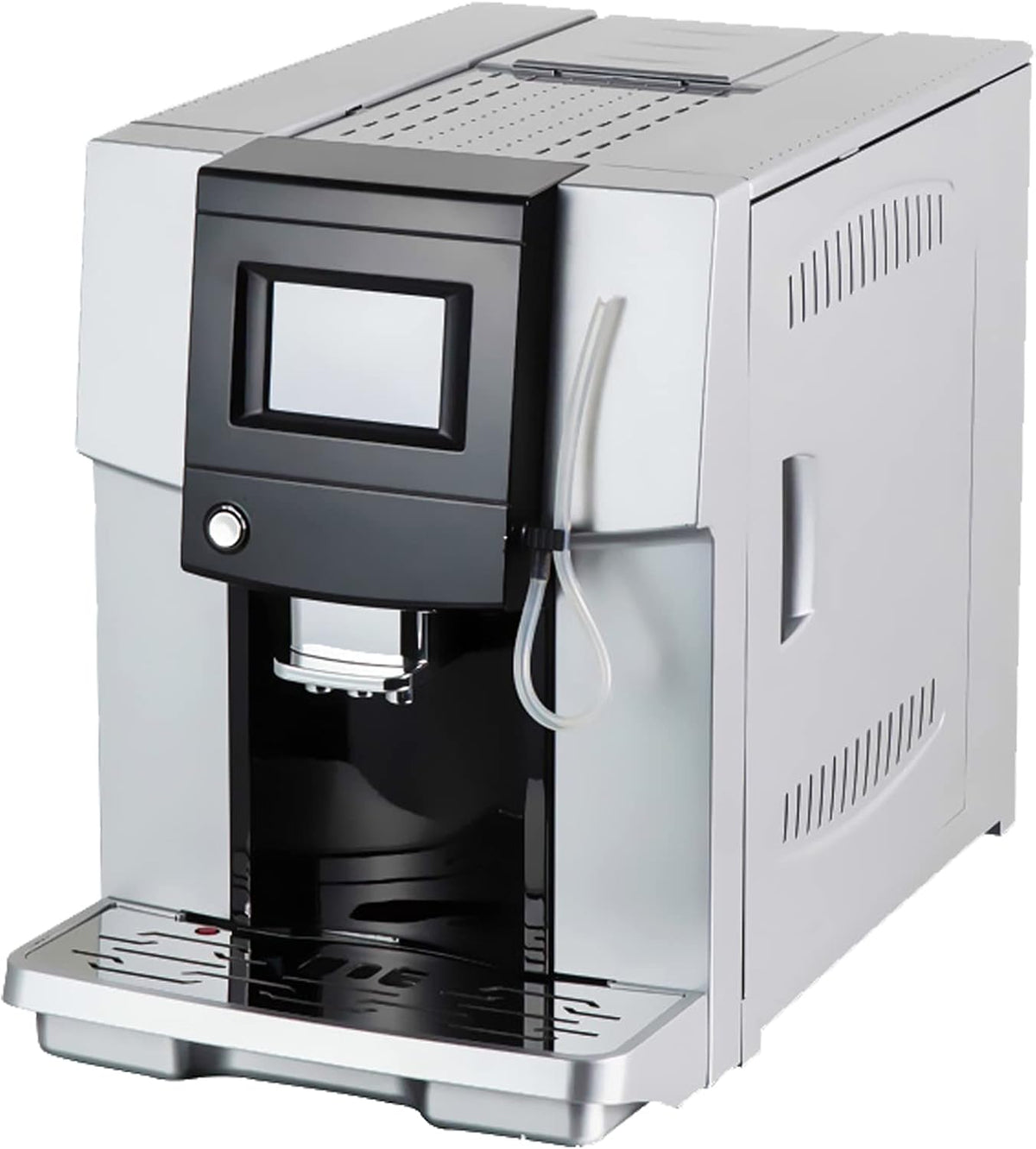 Gewerbe Kaffeemaschine, 200 W, Silber, gewerbliche, 30 Sek./Tassen-, mit Bohnenmahlfunktion, 8-Gang-Einstellung