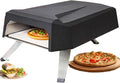 Propangas Pizzaofen, 680 x 475 x 295 mm., Schwarz, mit Abdeckung und Ständer für den Innen- und Außenbereich, Restaurant
