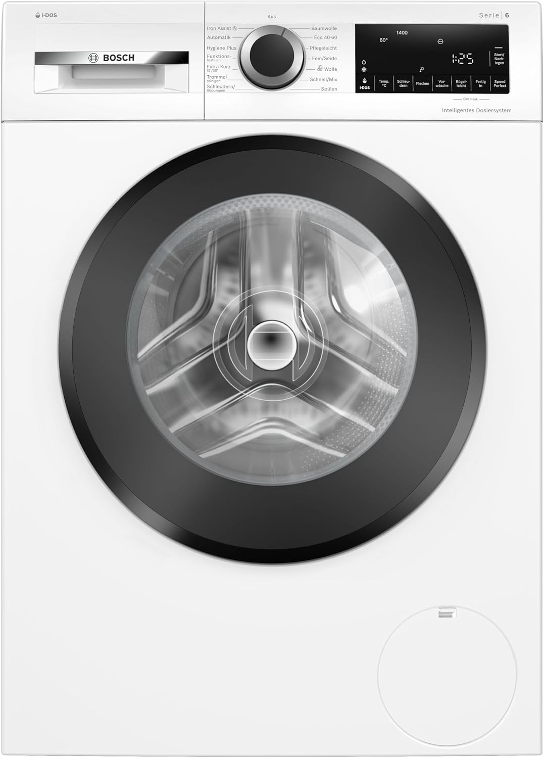 Bosch Waschmaschine, 10 kg, Weiß, Serie 6 1400 UpM i-DOS WGG254F10, Automatische Waschmitteldosierung gegen Überdosierung