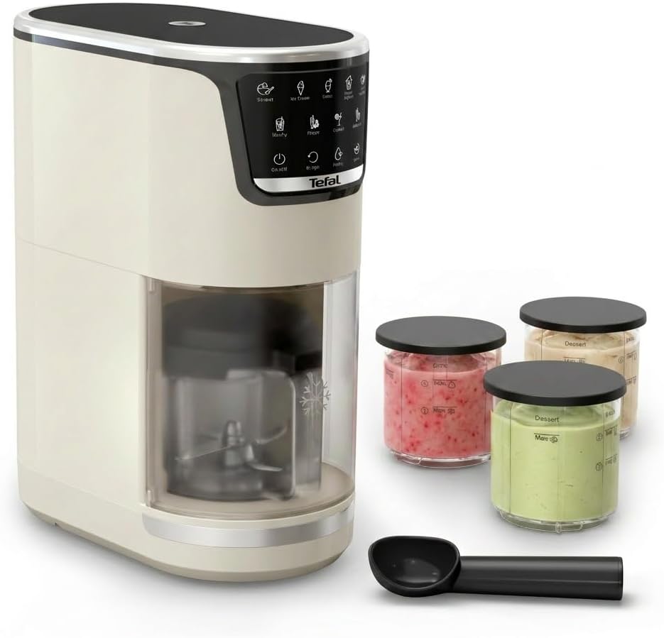 Tefal Eismaschine, Schwarz, Dolci, Eiscreme, Gelato, Protein-Eis & Sorbet