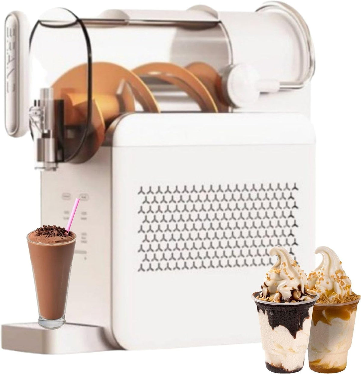 Eismaschine, Schwarz, mit 5 Voreinstellungen, kein Eis nötig, Auto-Clean, Cocktails, Frappés, Smoothies und Milchshakes