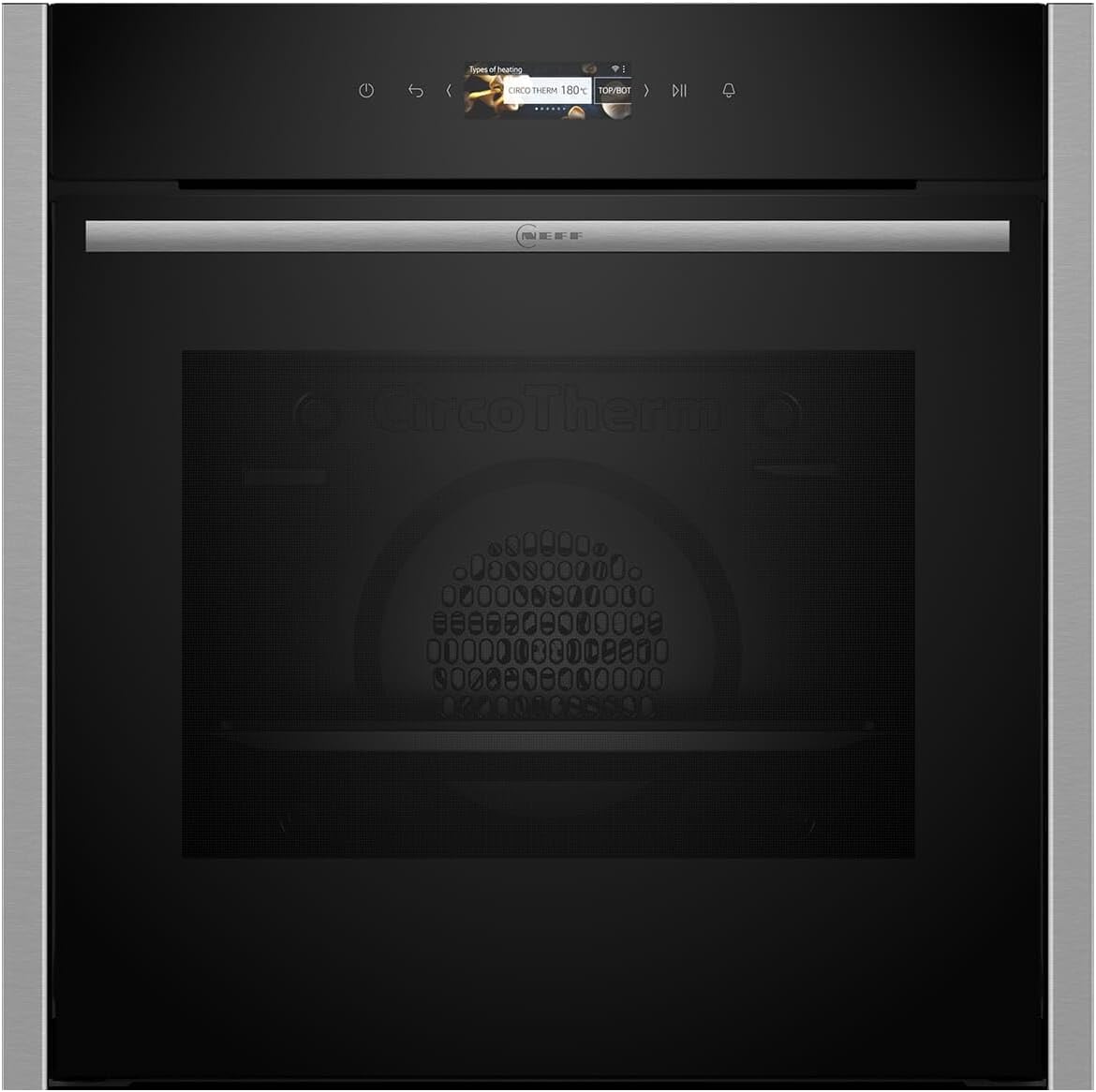 Neff Backofen, 60 x 60 cm, Silber, B24CR71N0, N 70, Einbau-, Integrierbarer, Made in Germany, CircoTherm, Full Touch TFT-Display