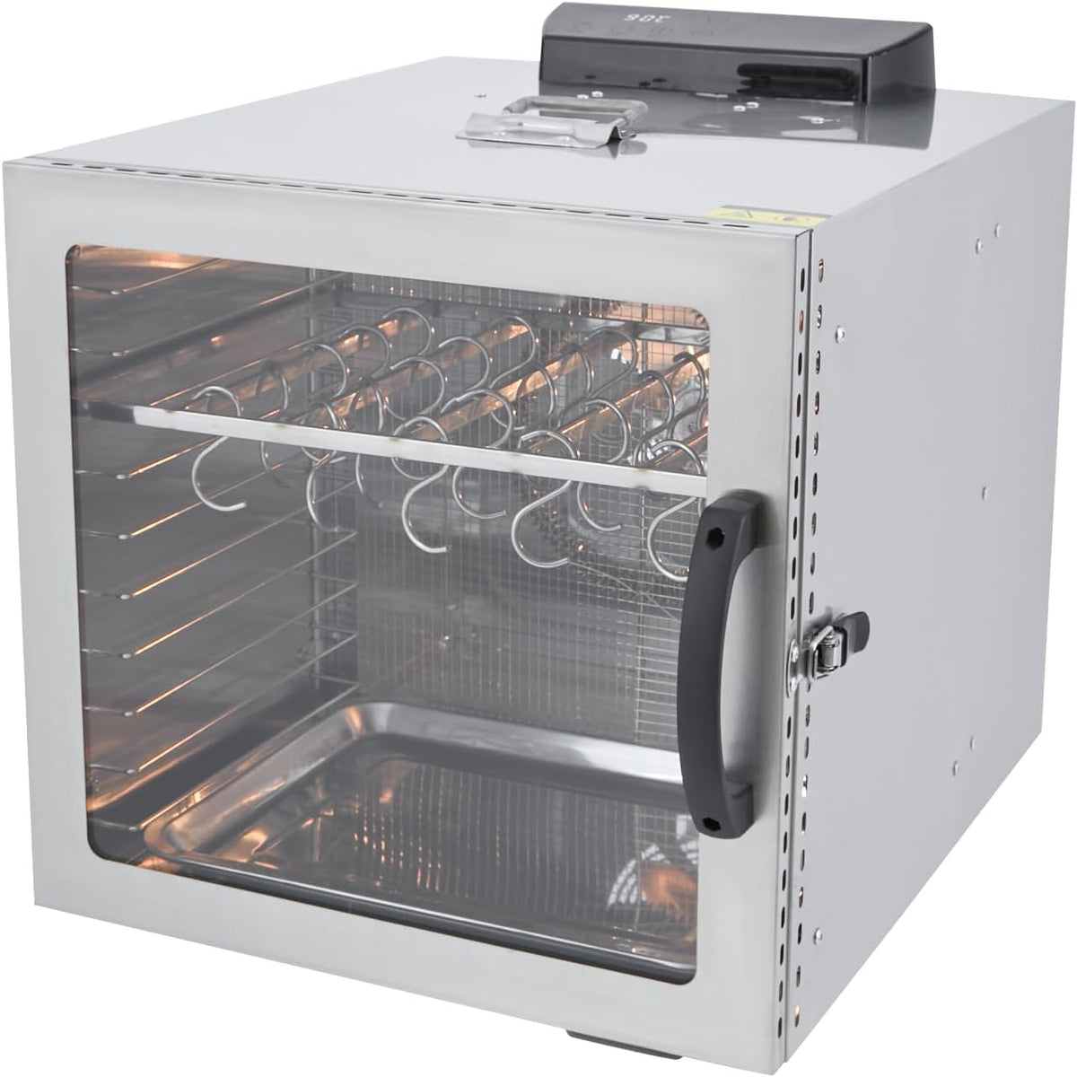 EUAIIPull Dörrautomaten, 1000 W, 42.5 L, Silber, Dörrautomat Edelstahl Lebensmittel-Dehydrator Einstellbare