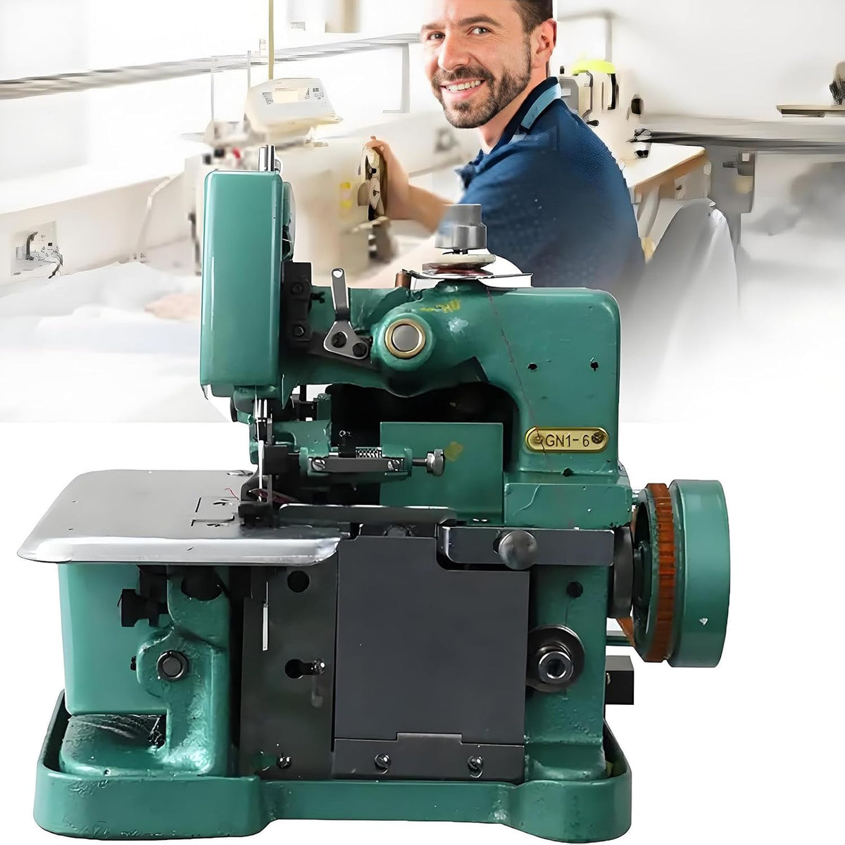 Overlock Overlock-Nähmaschinen, Schwarz, Nähmaschine mit 3 Stichfähigkeit, einstellbare Stichlänge, 3000 Stiche pro Minute
