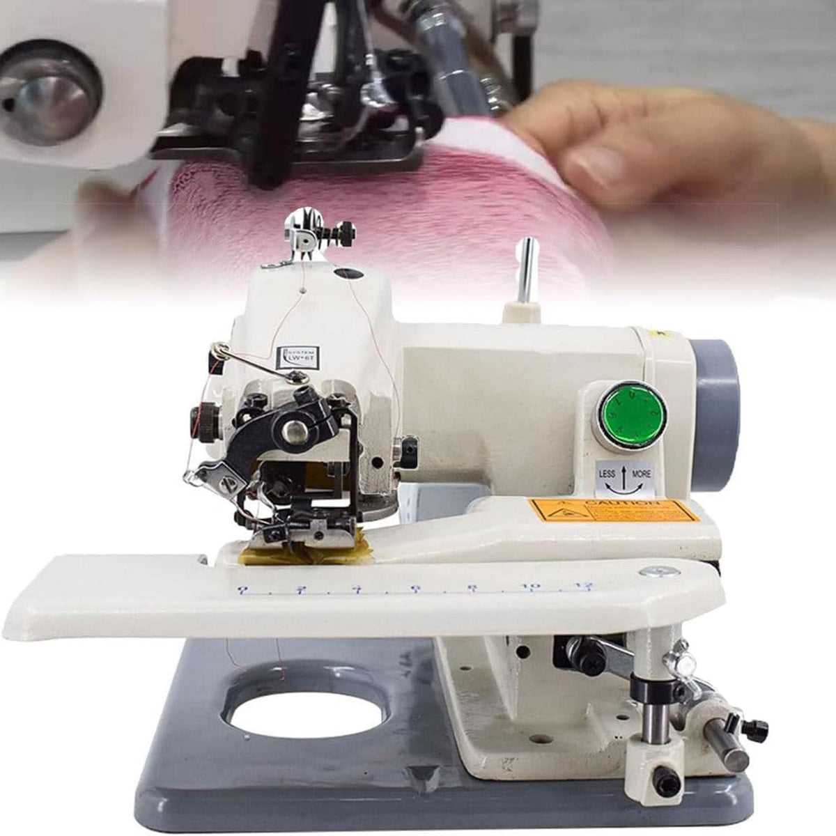 WTLONBF Blindstichmaschine, 8 mm, Schwarz, Tragbare Blindstich-Saummaschine, Näh- und Stickmaschine, Höchstgeschwindigkeit 1200 U/m