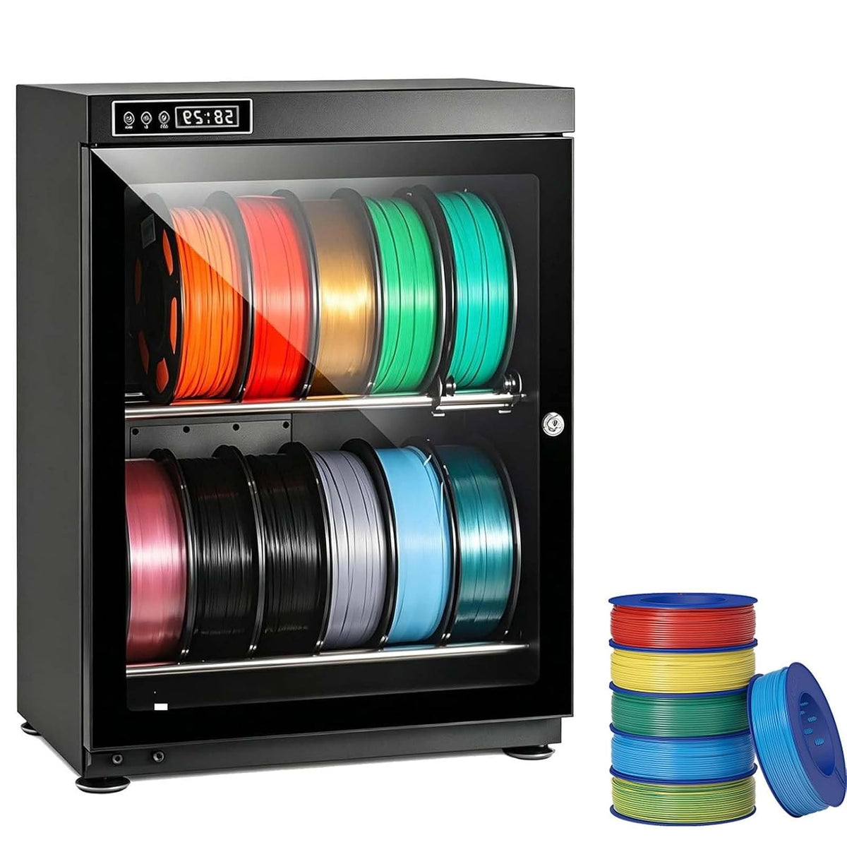 zhenmaster 3D-Drucker, 70 L, Grau, 3D Printer Filament Dry Cabinet, Filament-Trockenschrank, Professionelle Filament-Lagerbox