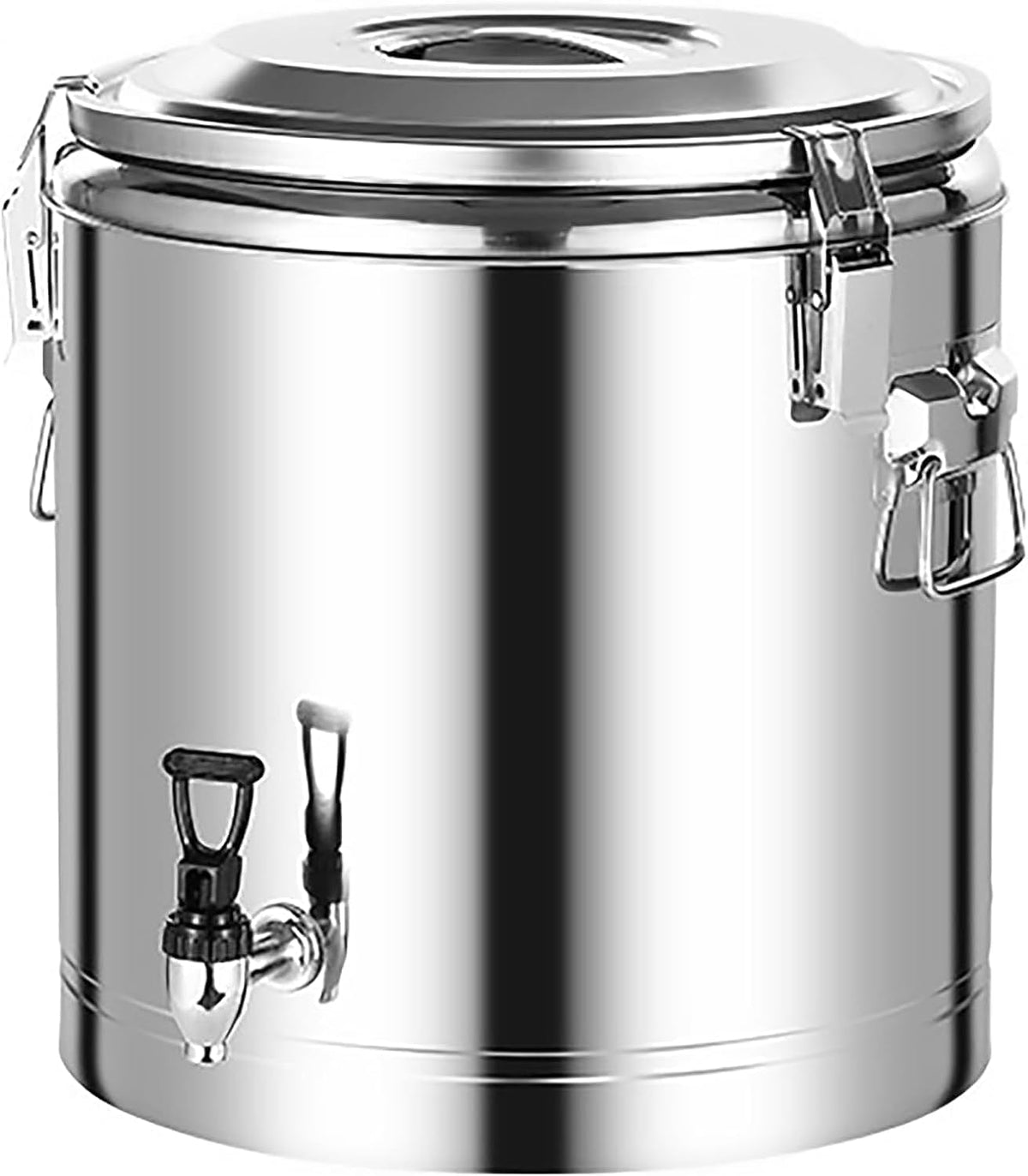 60 L Heißwasserspender, 60 L, Silber, & Catering-Urne verdickter Edelstahl Isolierfass mit, Saft, Milch