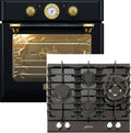 Kaiser Backofen, 3,8 kW, 68 L, 60 cm, Schwarz, Herdset Einbau EH 6432 BE + KCG 6394 Turbo, Retro Einbau Elektro, Autark