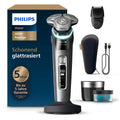 PHILIPS Elektrorasierer, Schwarz, Rasierer i9000 Prestige, elektrischer Nass- und Trockenrasierer für Herren, integrierter Trimmer