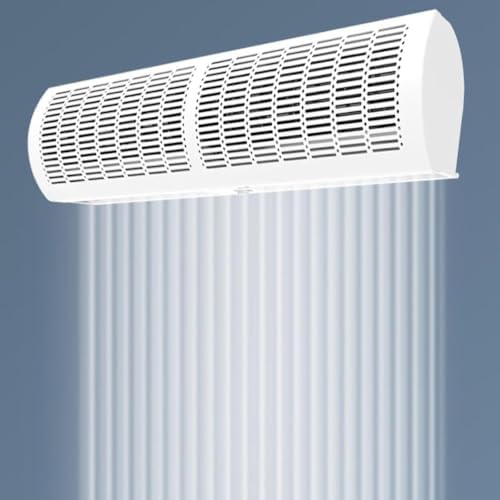 Luftschleierventilator Wandventilatoren, 50 ~ 56 dB, lackiertes Metallgehäuse, PBT-Kunststoff-Windrad, Weiß