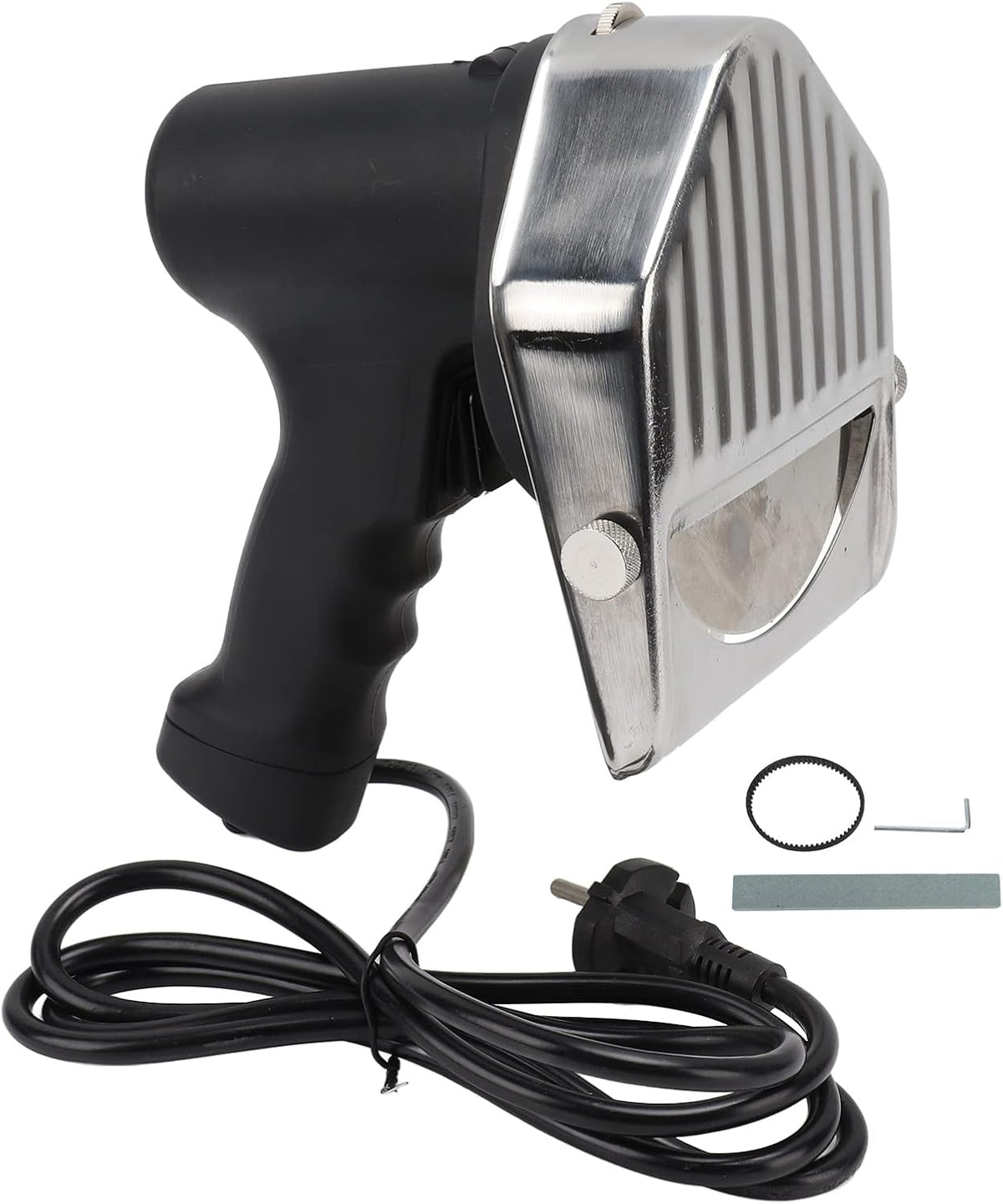 CHEOTIME Elektromesser, 20 x 16 x 16 cm/7,87 x 6,30 x 6,30 Zoll, 220 V, 80 W, ABS, Edelstahl, Schwarz
