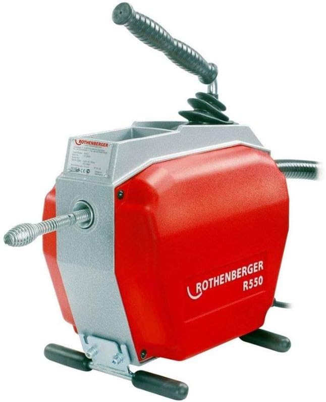 Rothenberger Rohrreinigungswellen, 100 mm, Schwarz, R550 Rohrreinigungsmaschine mit Führungsschlauch (beseitigt