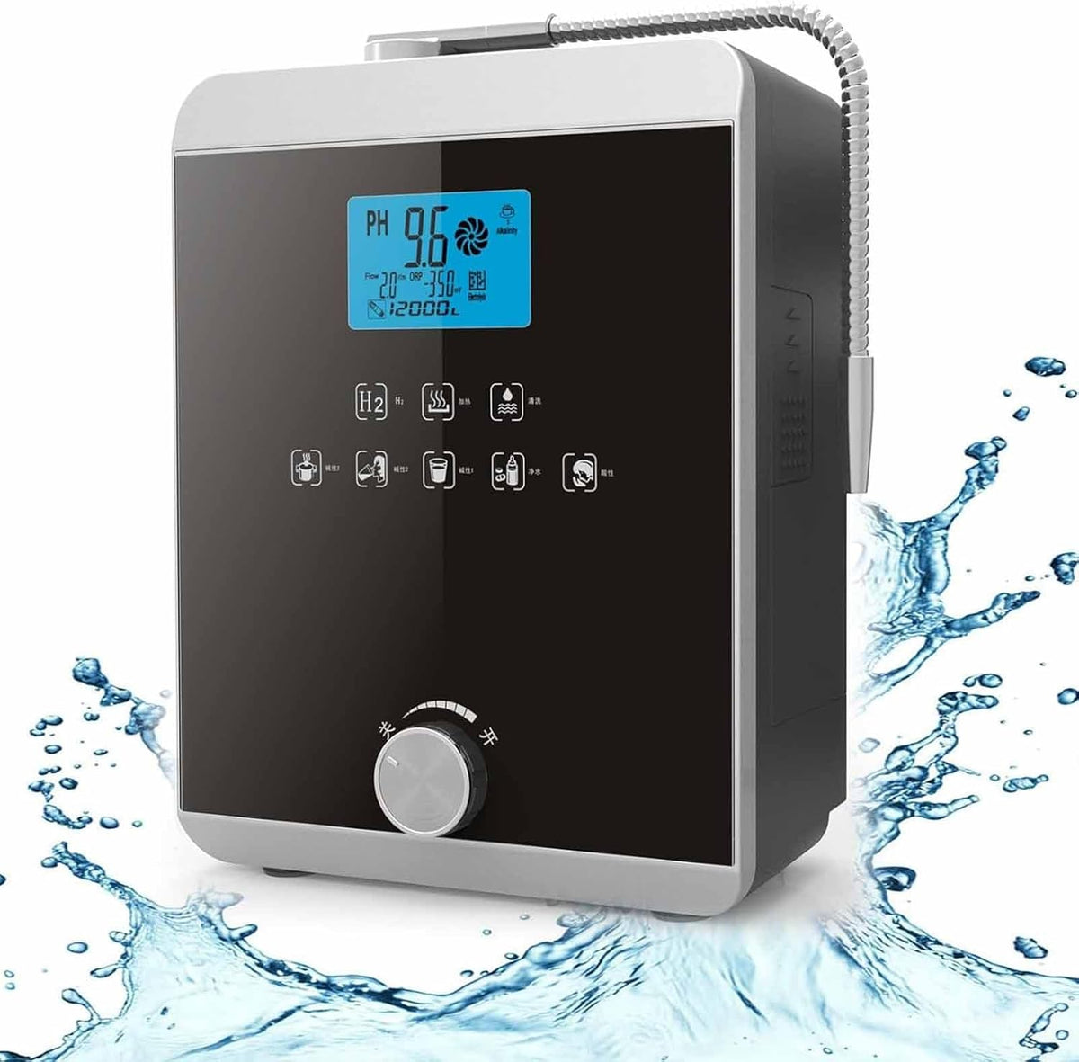 DDZJTPP Wasseraufbereitungsanlagen, 12000 Liter, Grau, Wasserionisierer Und Wasserreiniger, Ph 3-11 Alkalisches Säurewassergerät