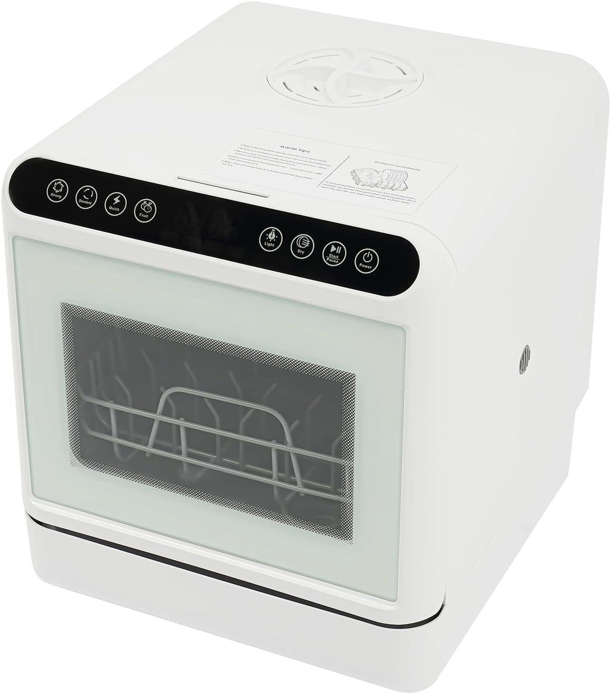 AVRONBZ Tischgeschirrspüler, 1100 W, 6 L, Weiß, 4 Waschmodi NEUES Modell, Mini Spülmaschine mit Heißlufttrocknung & 72H Konservierung