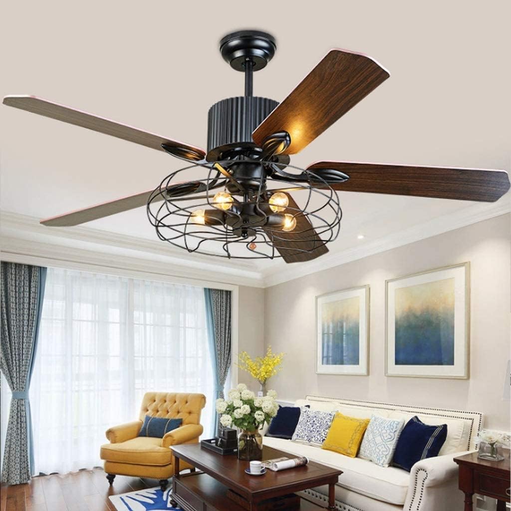 JMrider Deckenventilator, 36 W Motor, Glühbirne 20-60 W (abhängig von Glühbirnenleistung), L132 cm.H50 cm, Weiß
