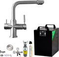 BieTal Kühler & Wasserspender, 25 Liter, Silber, Tafelwassergerät ® BT-25U Untertisch Wassersprudler für bis