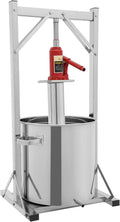 CELTIXS Saft- & Zitruspressen, 36 L, 304 Rostfreier Stahl, Schwarz, Hydraulische Obstpresse Mit Filtereimer FüR Hobby