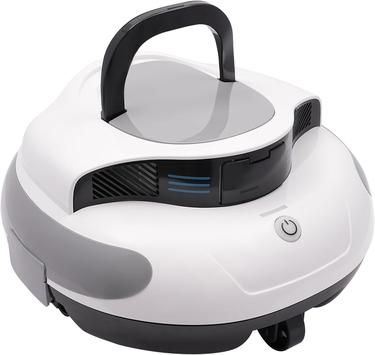 DCSYOG Poolroboter, 18 W, ABS, Rostfreier Stahl, Grau, Kabelloser Poolsauger Akku, 100 Minuten Reinigungszeit