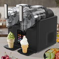 CGLYYDS Eismaschine, 39,8 × 19 × 40,7 cm, 2,0 l / 68 oz, 185 W, Schwarz, Slush-EIS-Maschine, Kindersicherung, Selbstreinigung