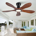 XINGSIYUELYX Deckenventilator, 106,7 cm, Weiß, mit Beleuchtung und Fernbedienung, dimmbar, 5 Flügel, Holz, Outdoor