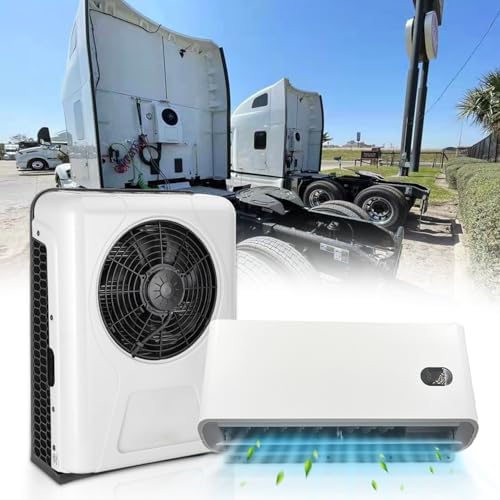 Split-Klimaanlage, 24 V, Weiß, Mini Split Klimaanlage, DC leise Kühlung mit hoher Effizienz und automatischer, Traktoren